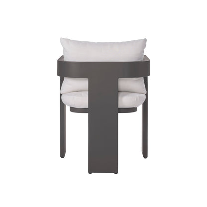 Ensemble de 2 chaises de jardin Sedona, revêtement Sunbrella Cast Pumice et aluminium bronze