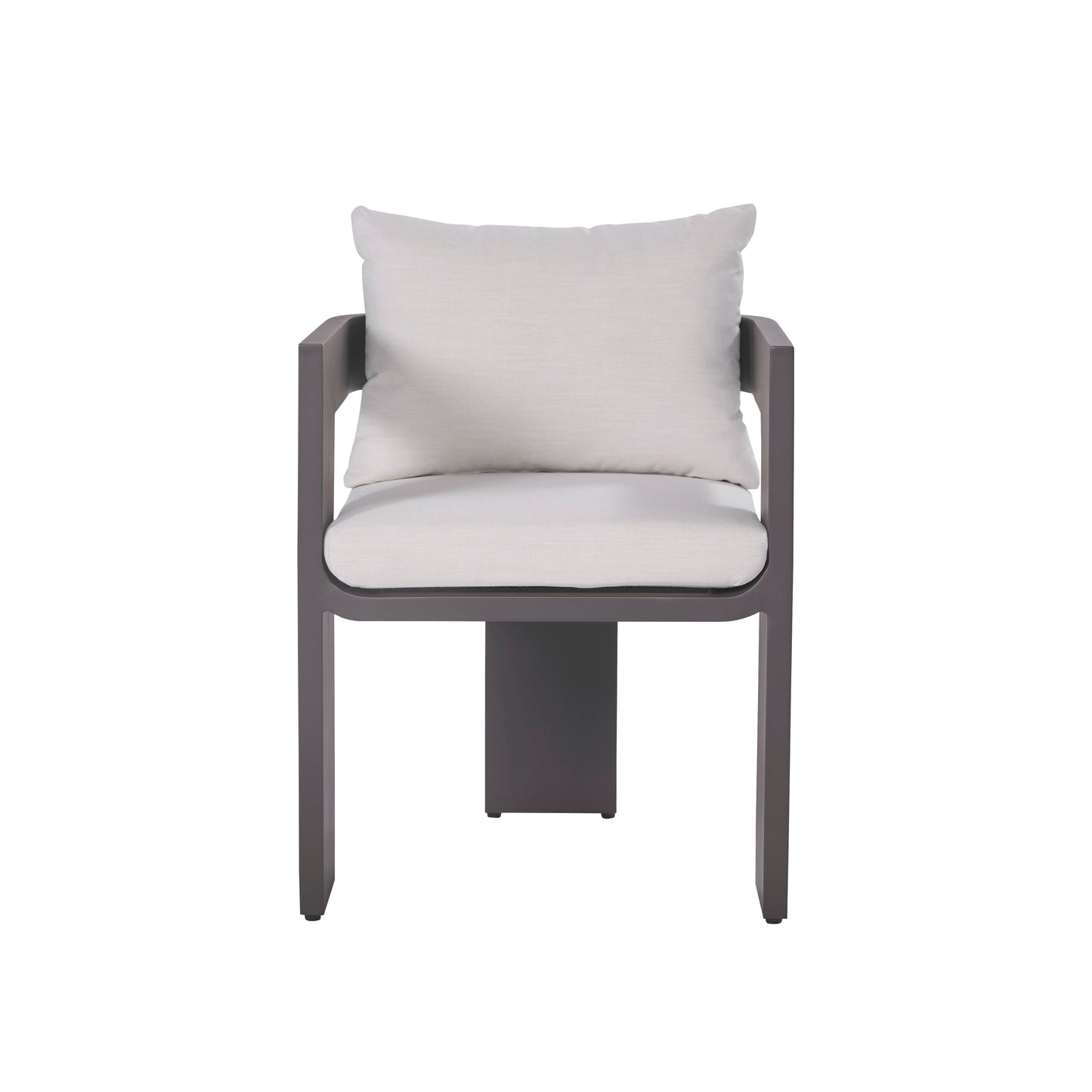 Ensemble de 2 chaises de jardin Sedona, revêtement Sunbrella Cast Pumice et aluminium bronze