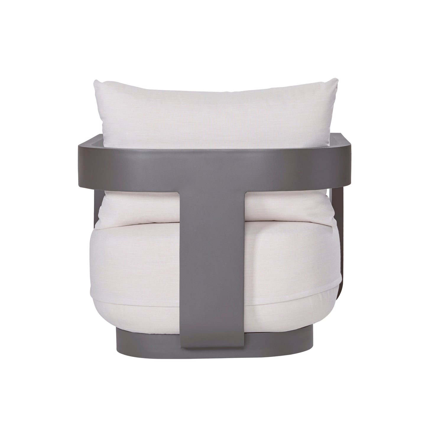 Fauteuil pivotant d'extérieur Sedona, revêtement Sunbrella Cast Pumice et aluminium bronze