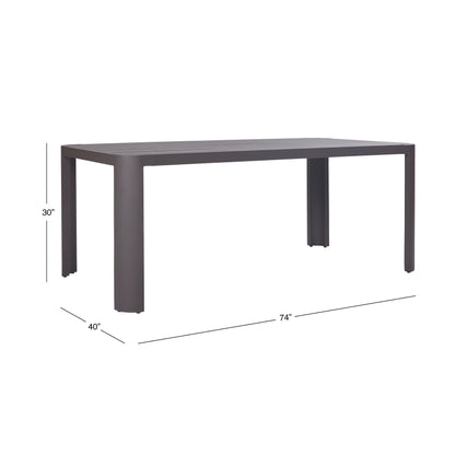 Table de salle à manger d'extérieur Sedona 74 po, aluminium bronze