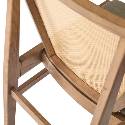 Chaise Prague à dossier en rotin, lot de 2