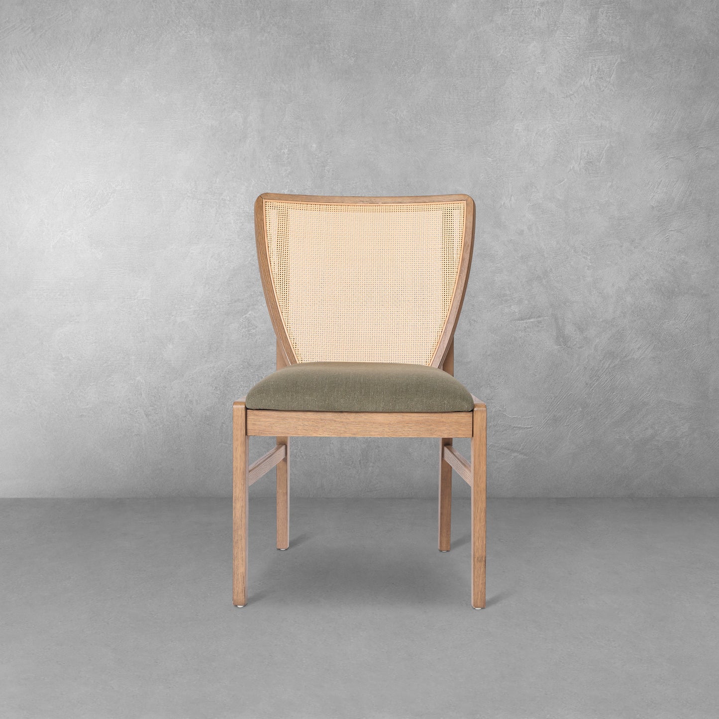 Chaise Prague à dossier en rotin, lot de 2