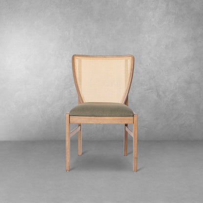 Chaise Prague à dossier en rotin, lot de 2