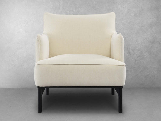 Fauteuil d'appoint Gatsby en tissu - Ivoire