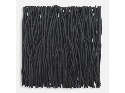 Décoration murale carrée en bois noir Genesis d'Abbyson Home