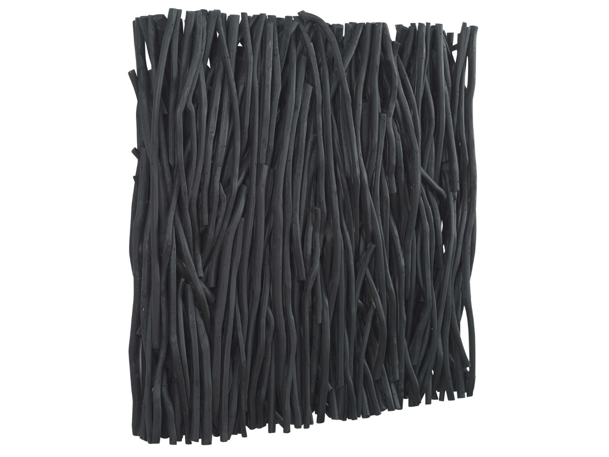 Décoration murale carrée en bois noir Genesis d'Abbyson Home