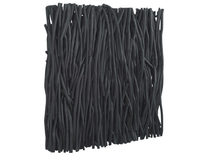 Décoration murale carrée en bois noir Genesis d'Abbyson Home