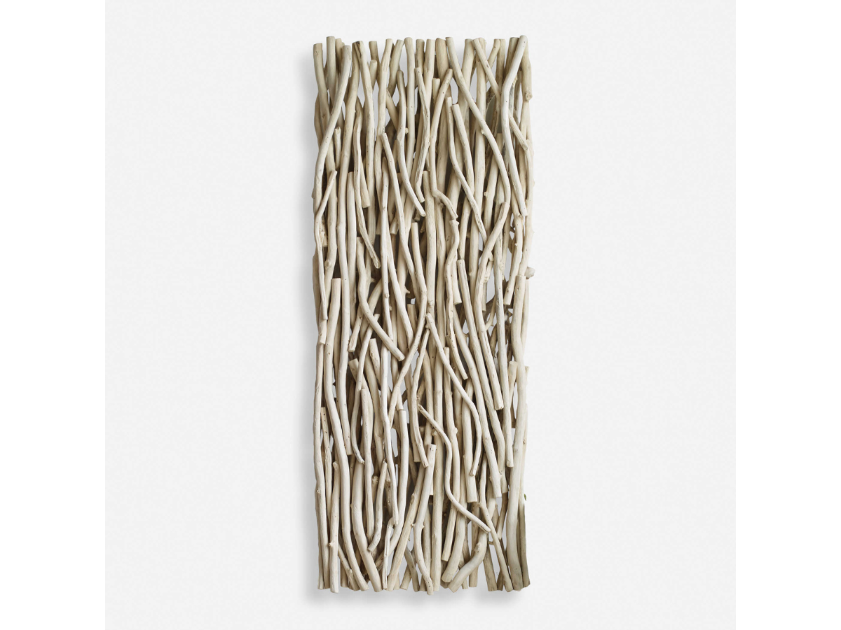 Décoration murale en bois blanchi véritable Abbyson Home