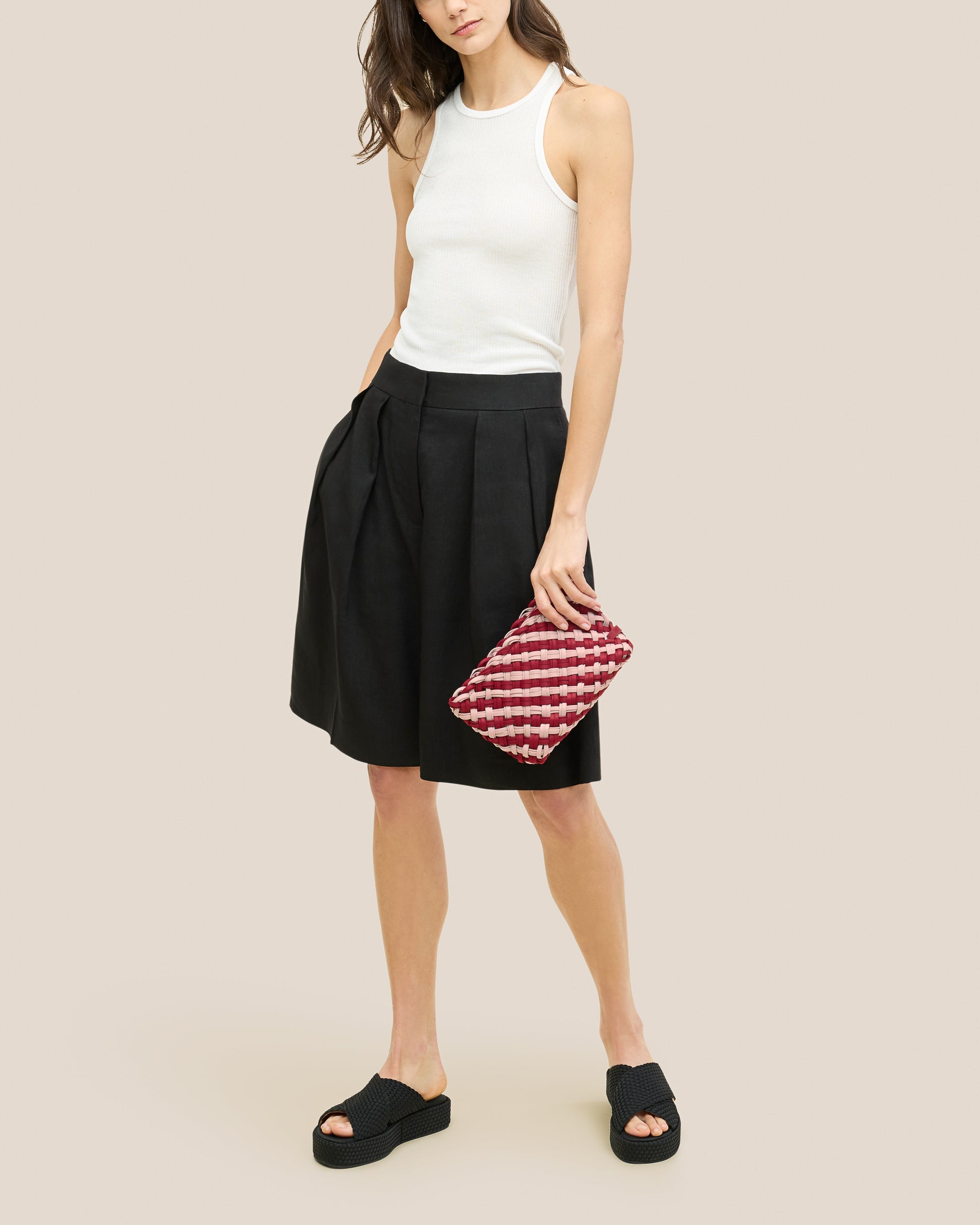 Petite pochette Gigi à double tissage | Lychee