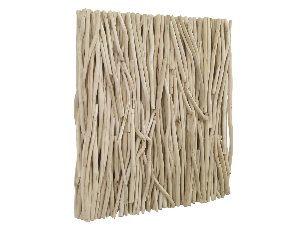 Décoration murale carrée en bois blanchi Abbyson Home Giver