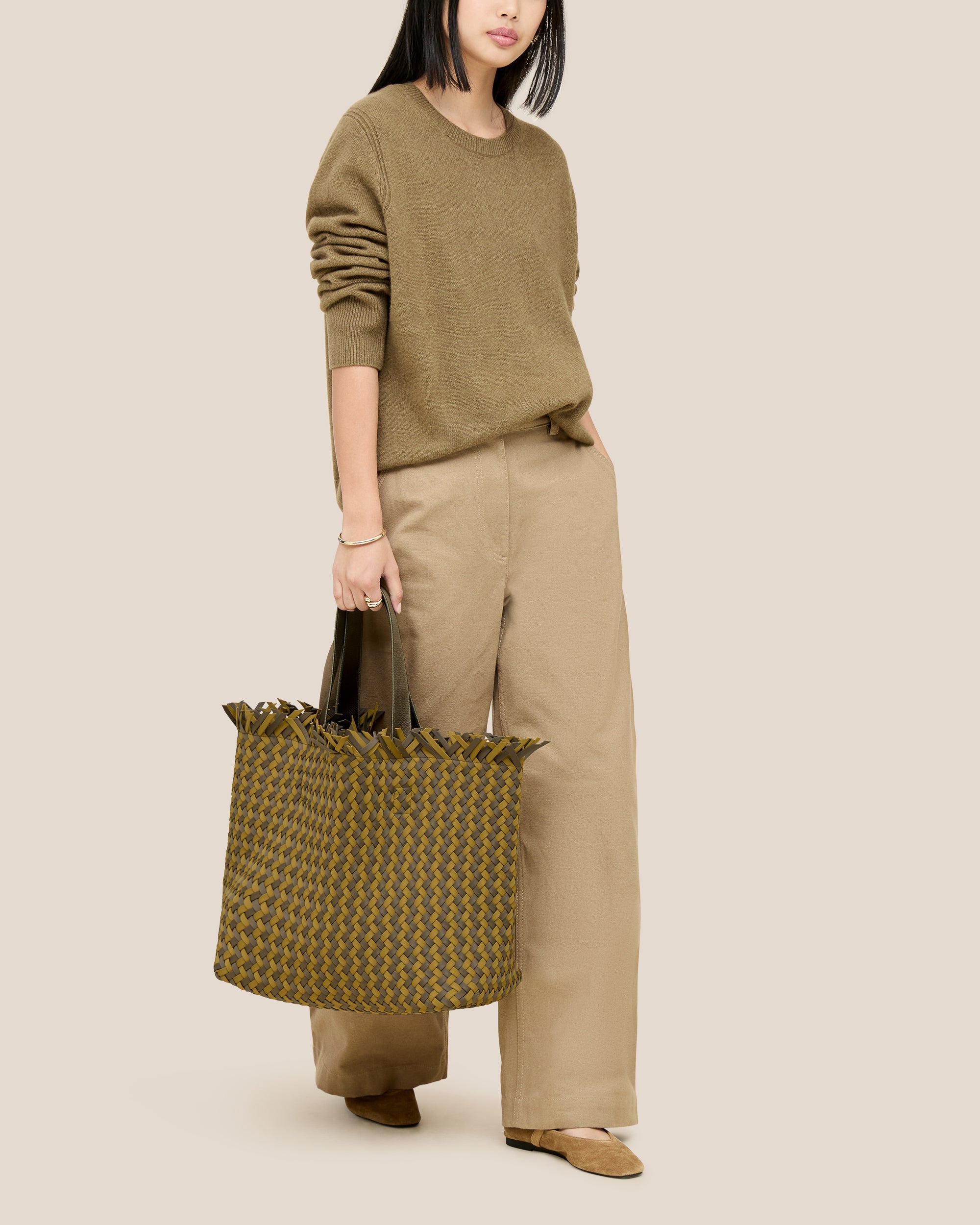 Grand sac fourre-tout Havana Basketweave | Palma