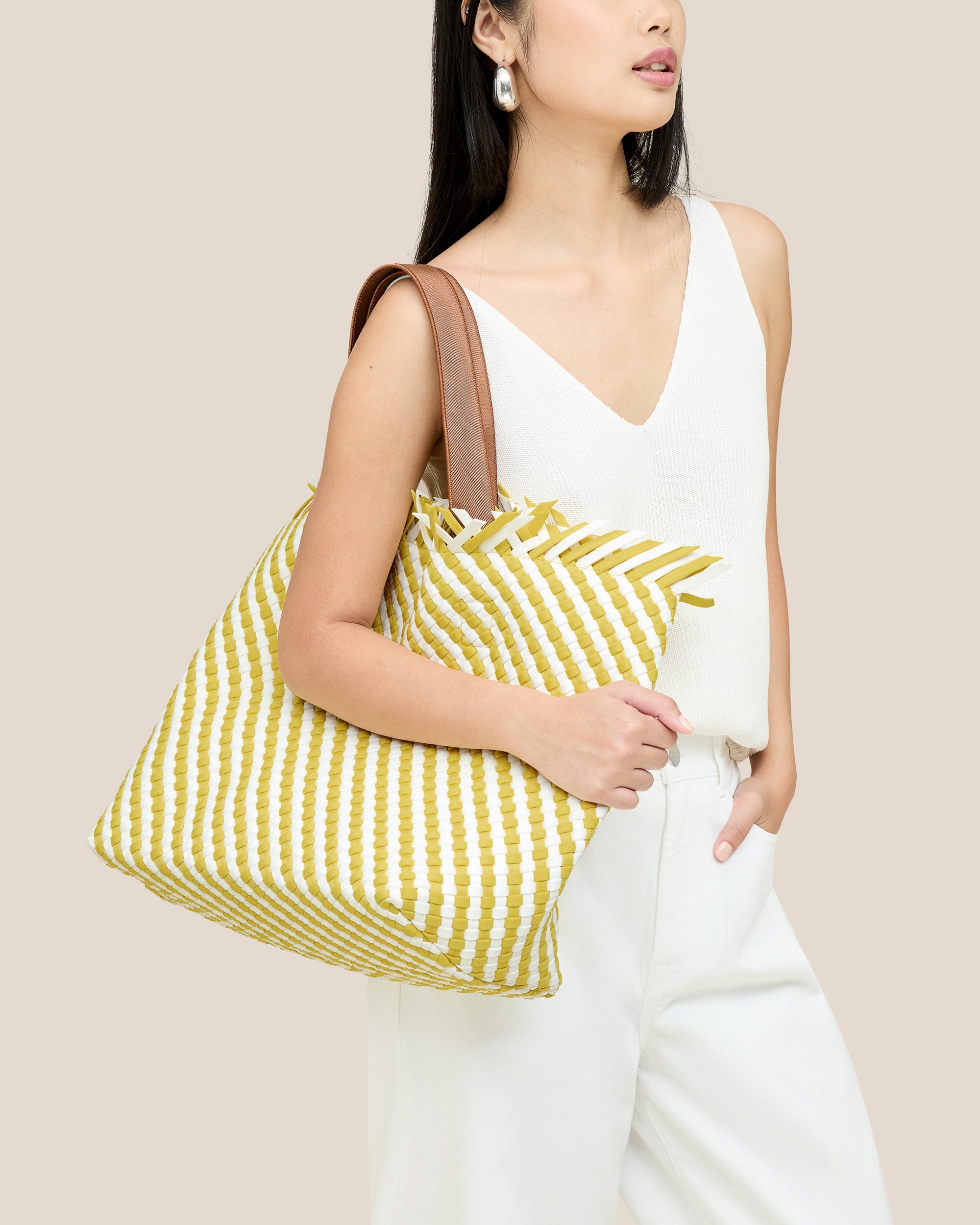 Grand sac fourre-tout Havana à rayures | Soleil