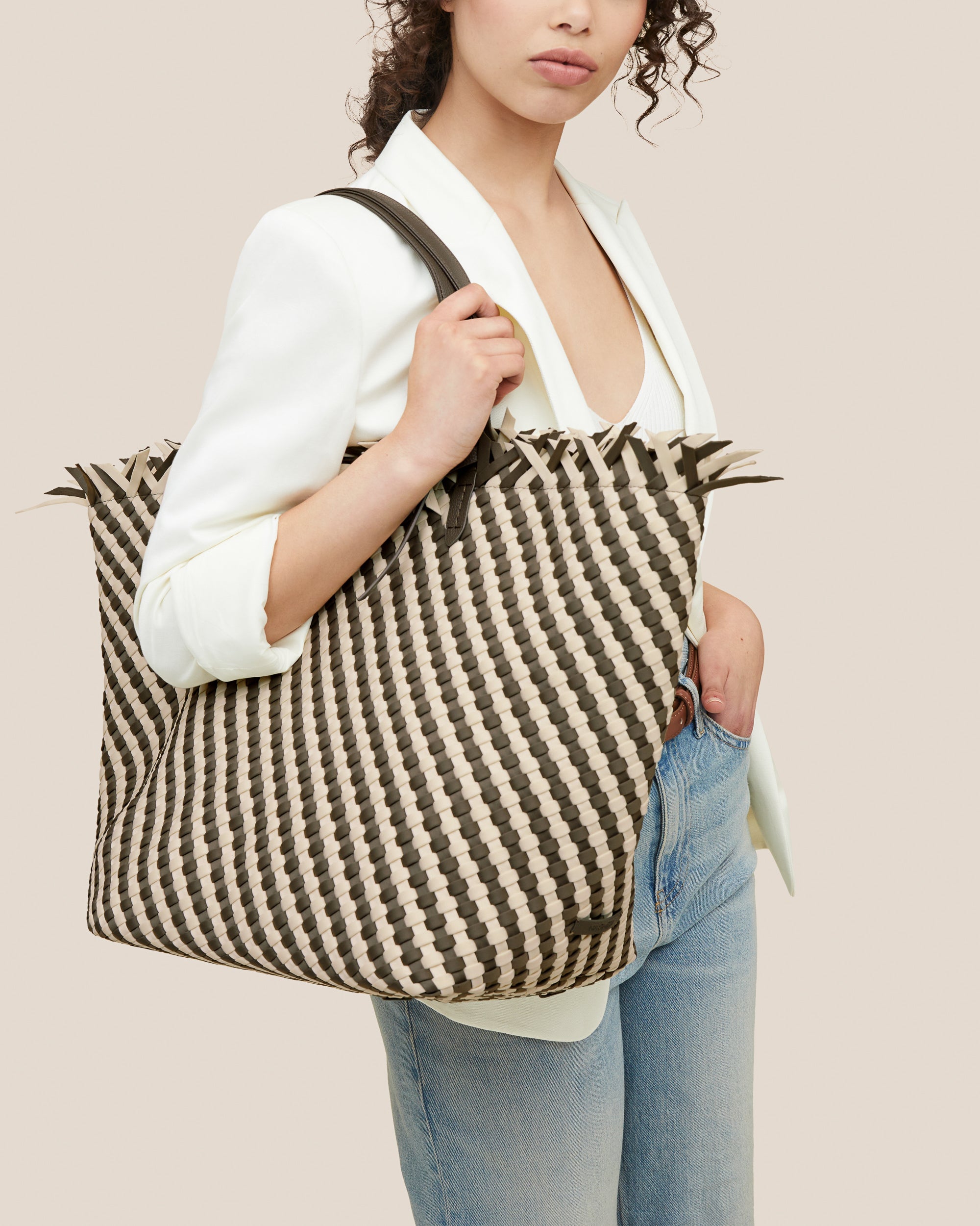 Sac fourre-tout de voyage Havana à rayures | Carrara