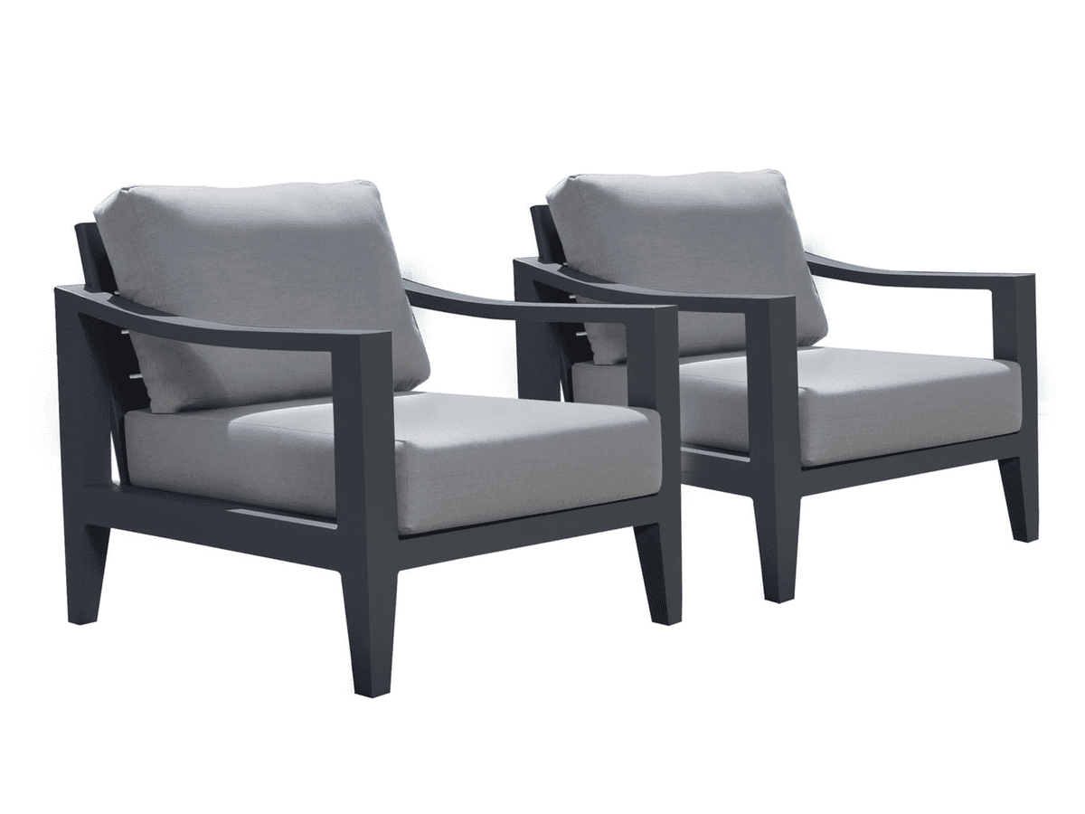Fauteuil Hyland Hills (lot de 2) - Gris