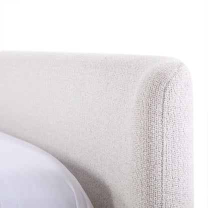 Lit traîneau tissé texturé Luciano de JoJo Fletcher, taille King, couleur crème