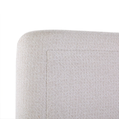 Lit traîneau tissé texturé Luciano de JoJo Fletcher, taille King, couleur crème