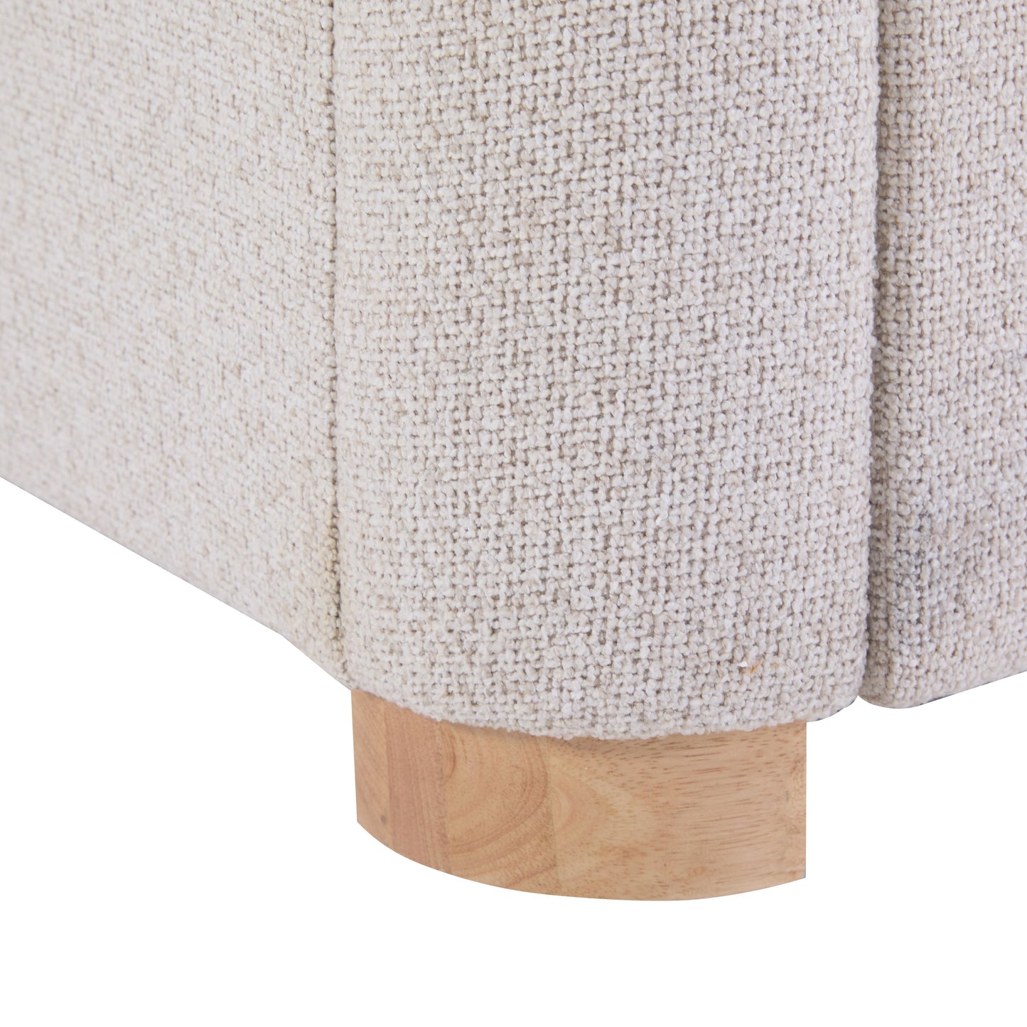 Lit traîneau tissé texturé Luciano de JoJo Fletcher, taille King, couleur crème