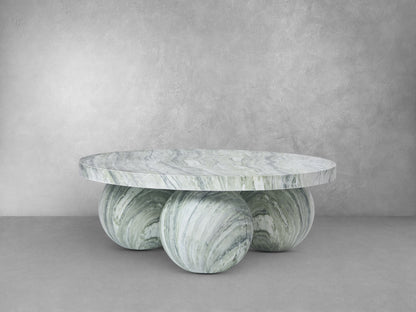 Table basse JoJo Fletcher Cosmo en faux marbre vert