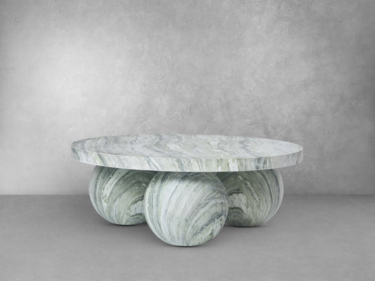 Table basse JoJo Fletcher Cosmo en faux marbre vert