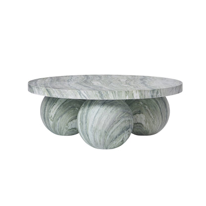 Table basse JoJo Fletcher Cosmo en faux marbre vert