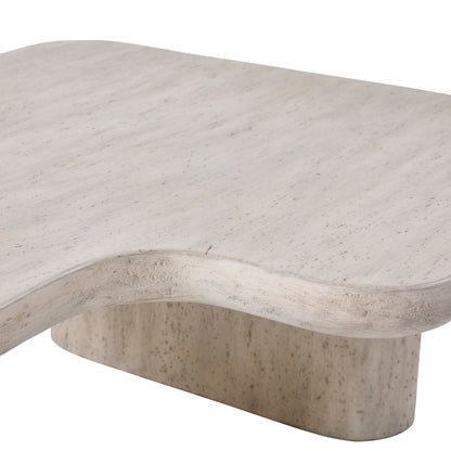 Table basse Vienne en faux travertin