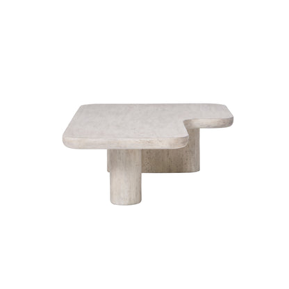 Table basse Vienne en faux travertin