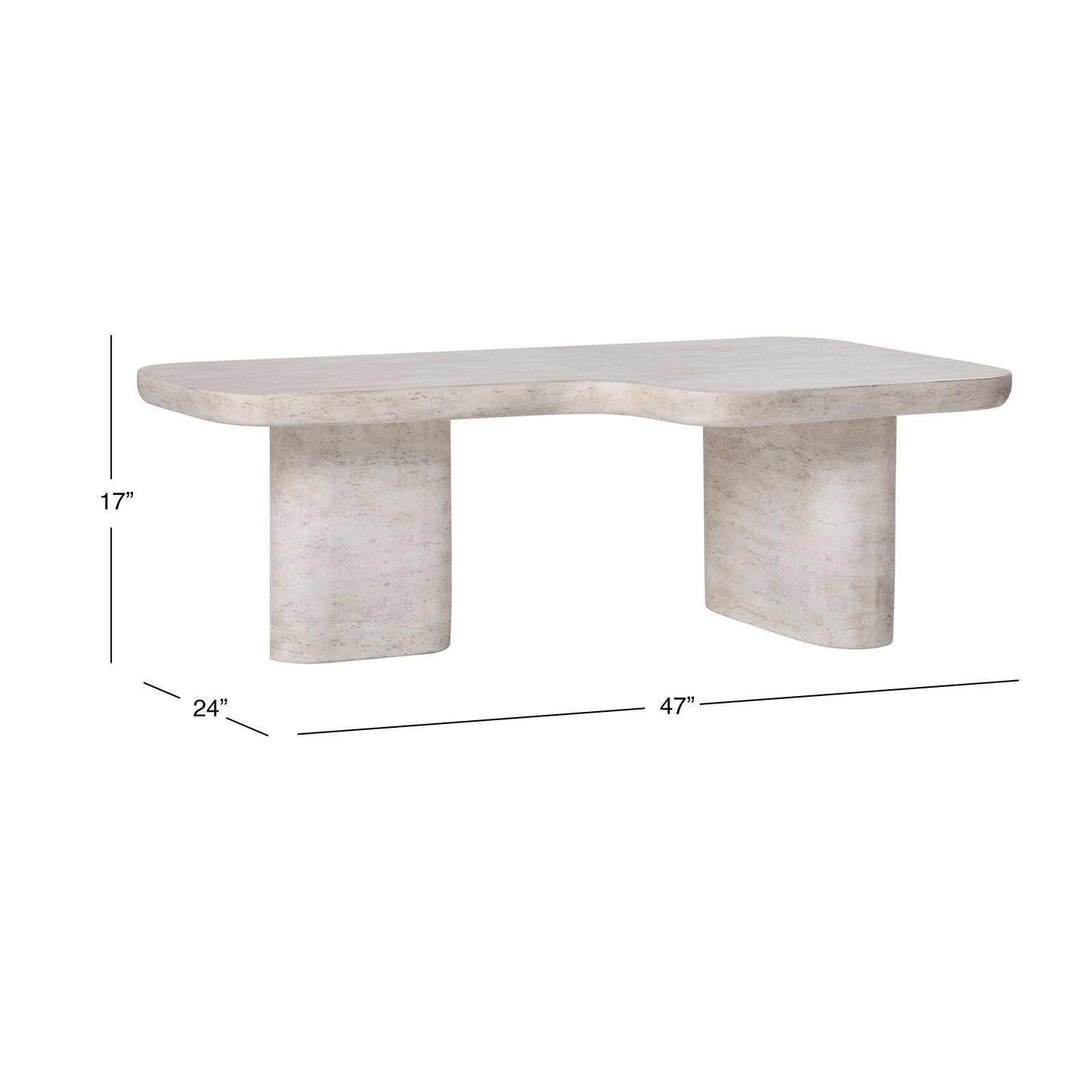 Table basse Vienne en faux travertin