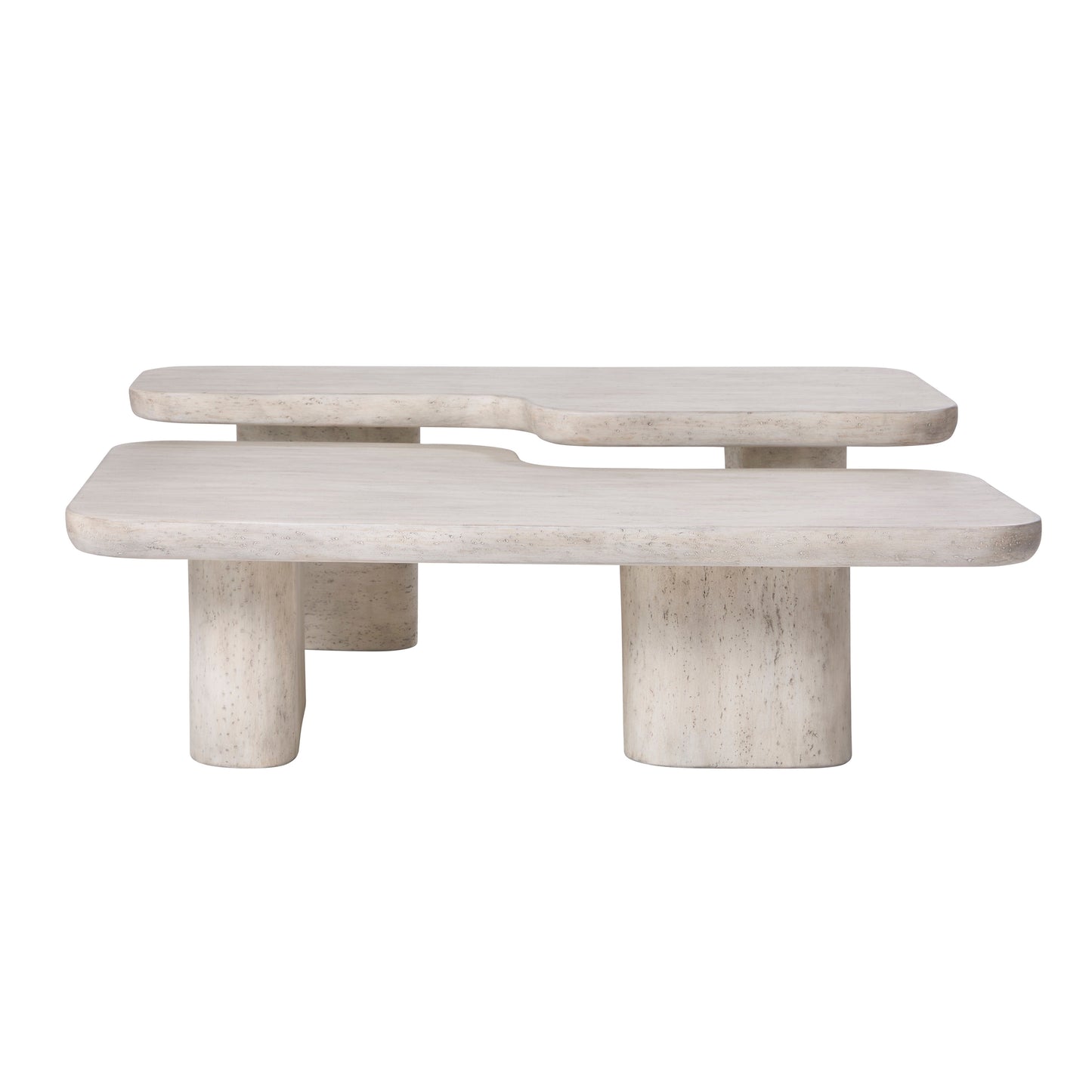 Table basse Vienne en faux travertin