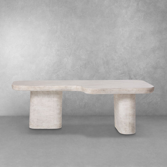 Table basse Vienne en faux travertin