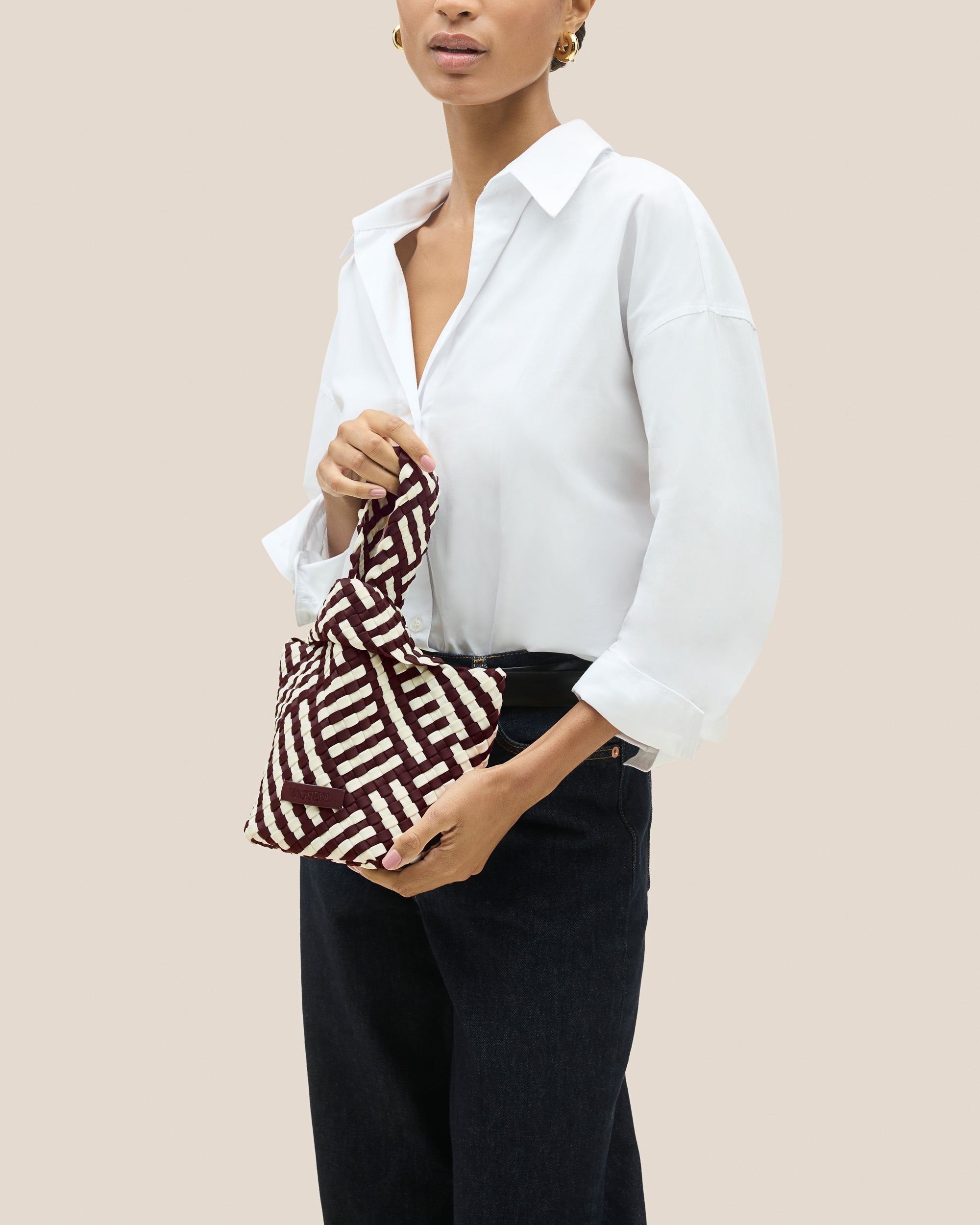 Pochette Kyoto à rayures géométriques | Roma
