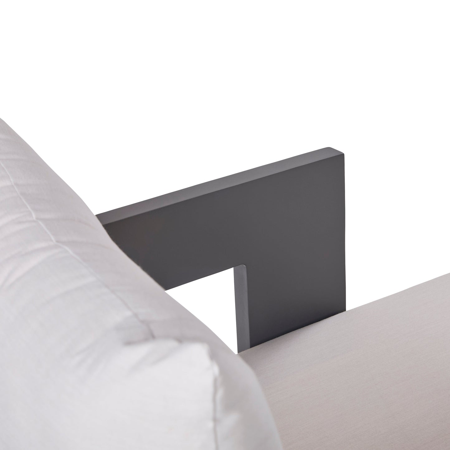 Chaise longue d'extérieur Sedona, revêtement Sunbrella Cast Pumice et aluminium bronze