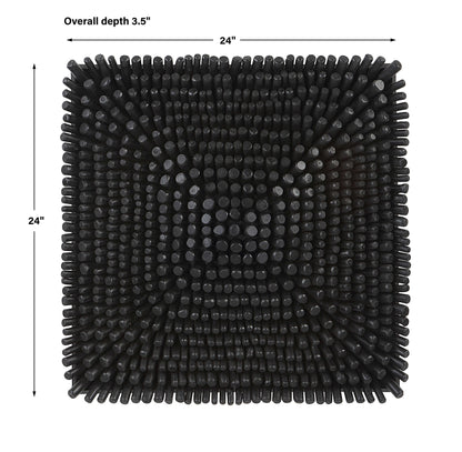 Panneau mural en bois noir Abbyson Home Portside