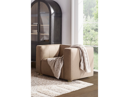 Fauteuil en cuir nubuck Matteo de JoJo Fletcher - Saddle