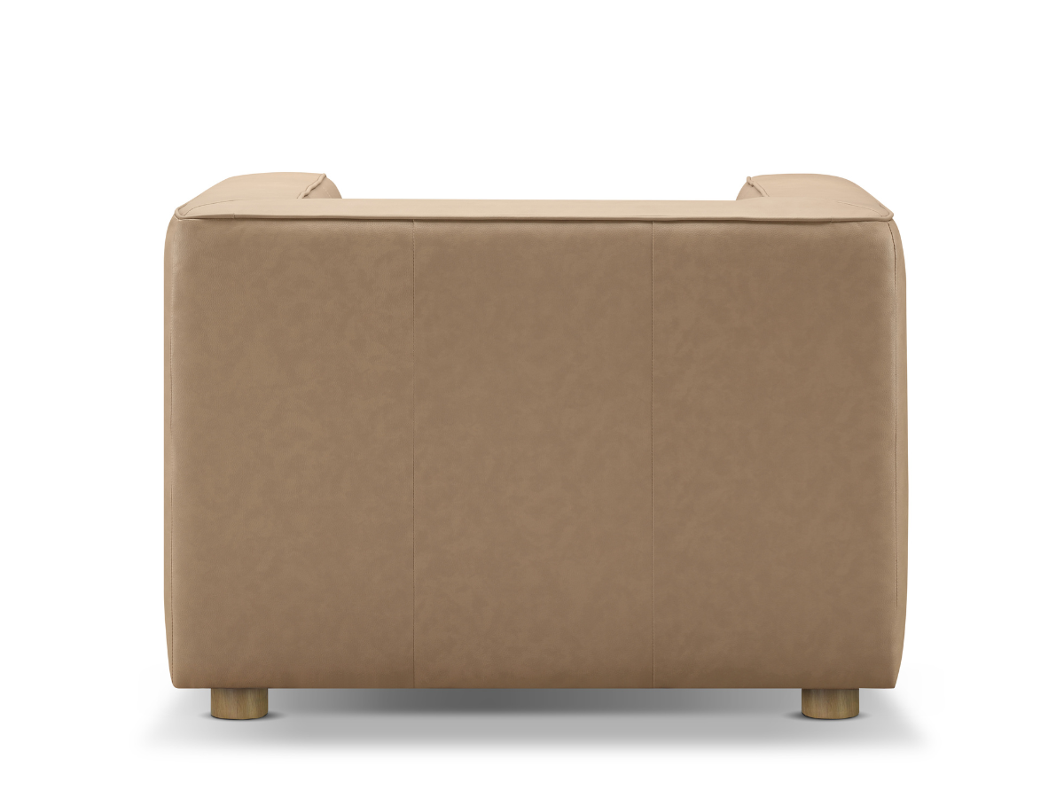 Fauteuil en cuir nubuck Matteo de JoJo Fletcher - Saddle