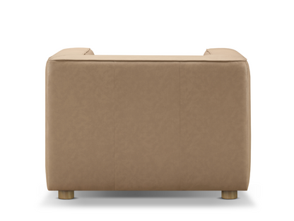 Fauteuil en cuir nubuck Matteo de JoJo Fletcher - Saddle