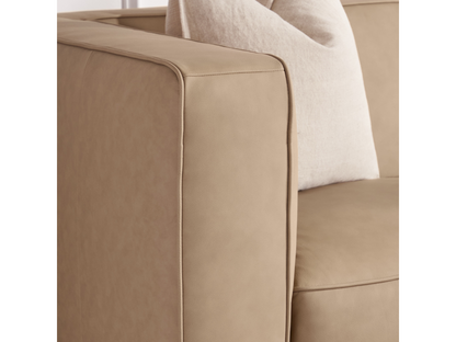 Fauteuil en cuir nubuck Matteo de JoJo Fletcher - Saddle