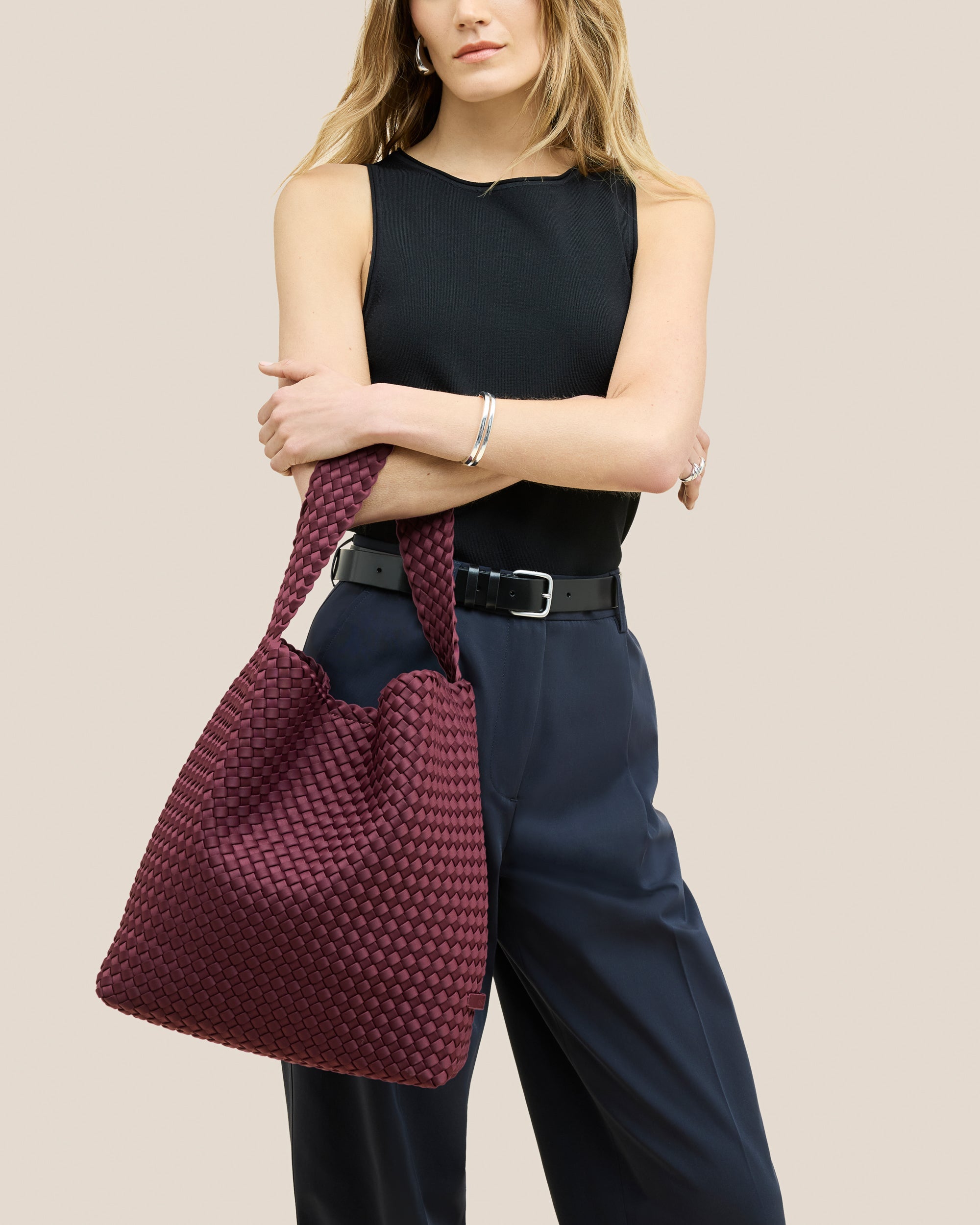 Sac hobo moyen Nomad | Bordeaux