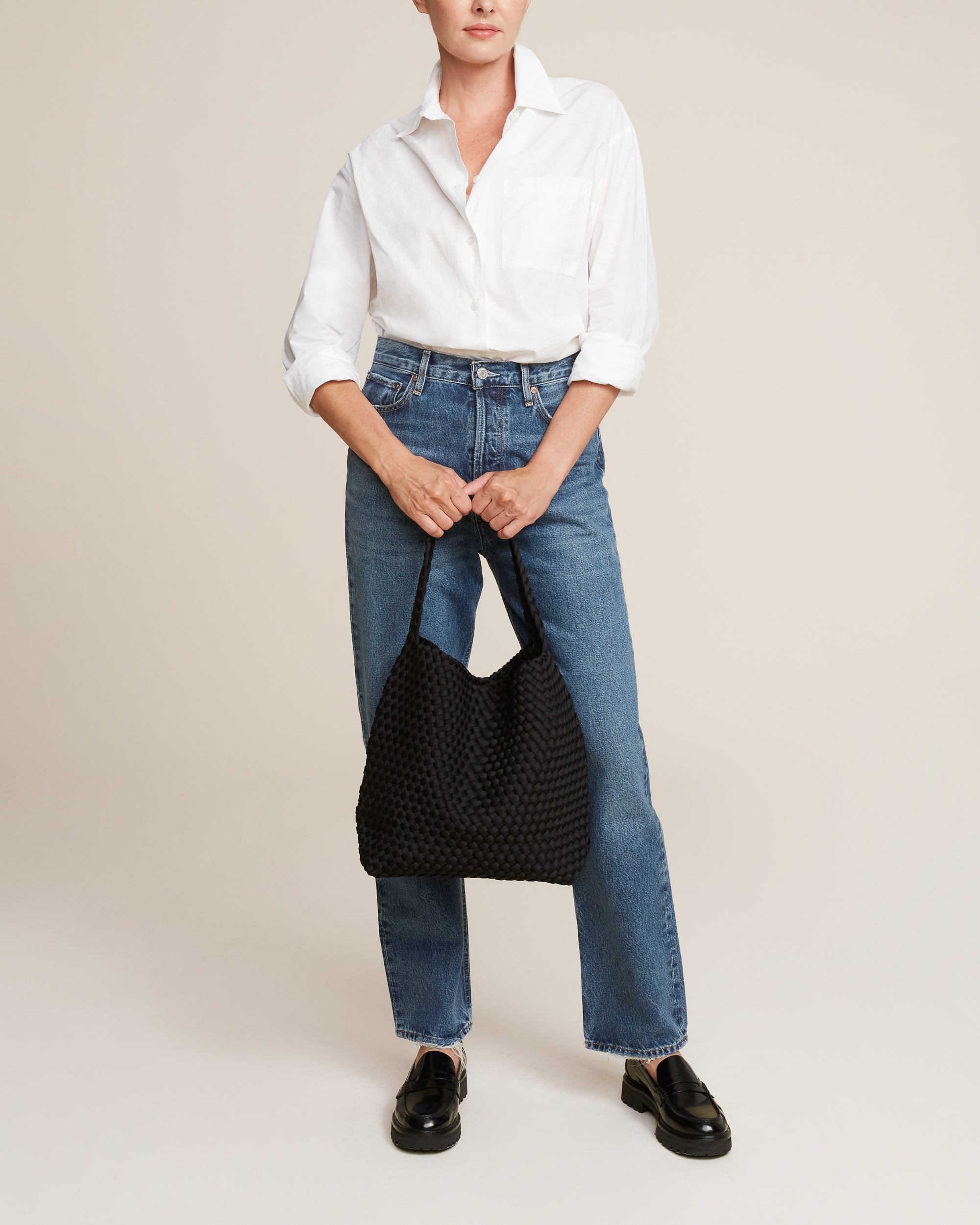 Sac hobo Nomade de taille moyenne | Onyx