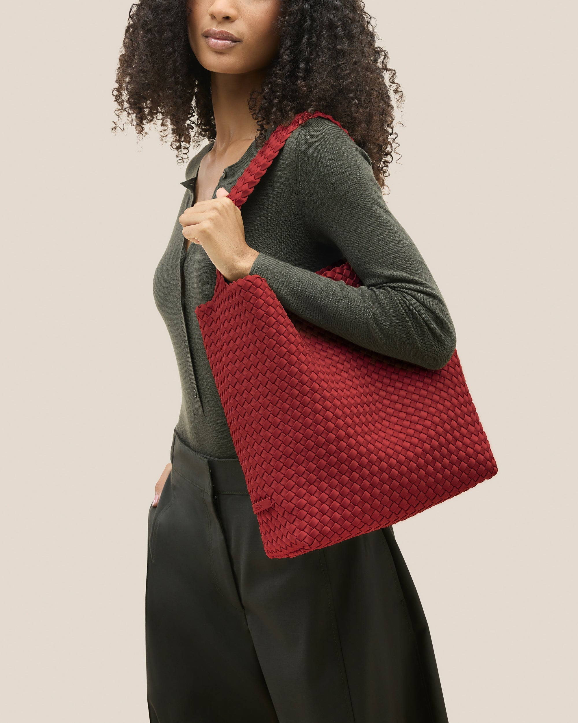 Sac hobo Nomade taille moyenne | Rouge