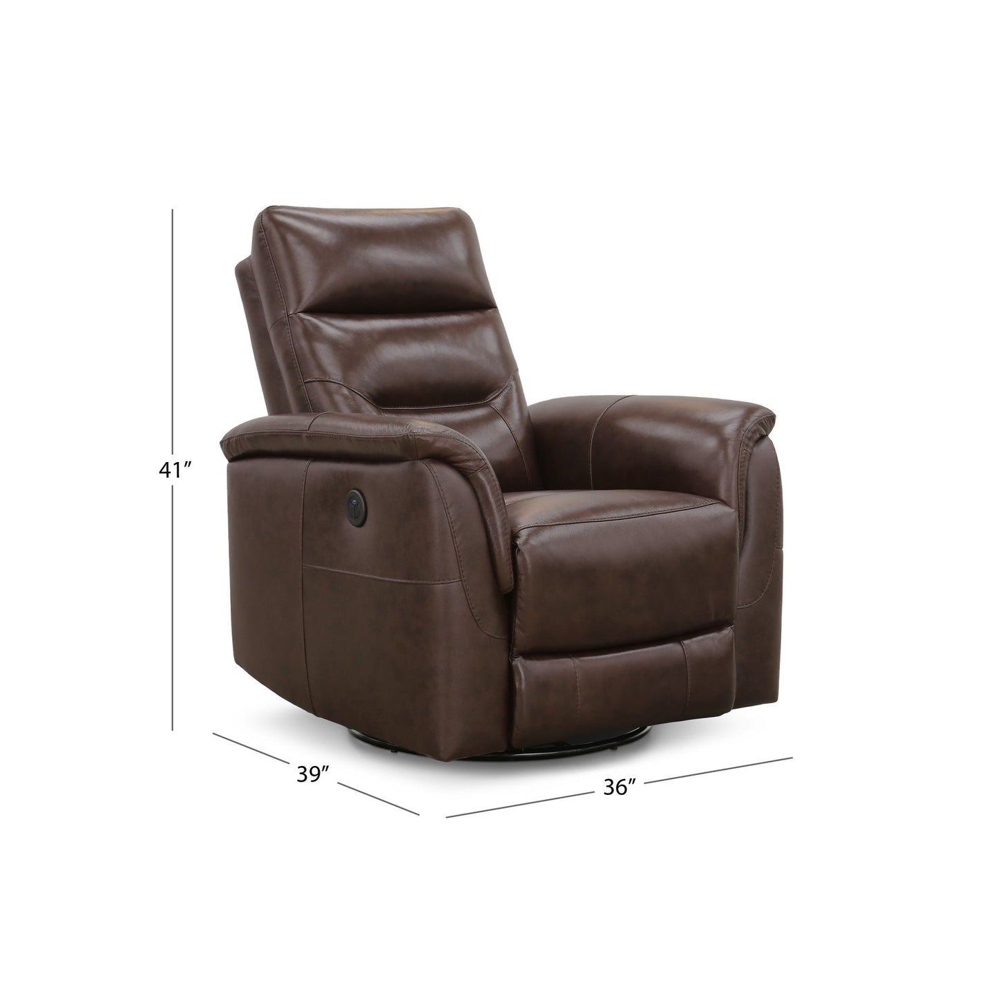 Fauteuil inclinable électrique Palermo® en cuir - Marron