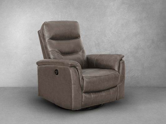 Fauteuil inclinable électrique Palermo® en cuir gris