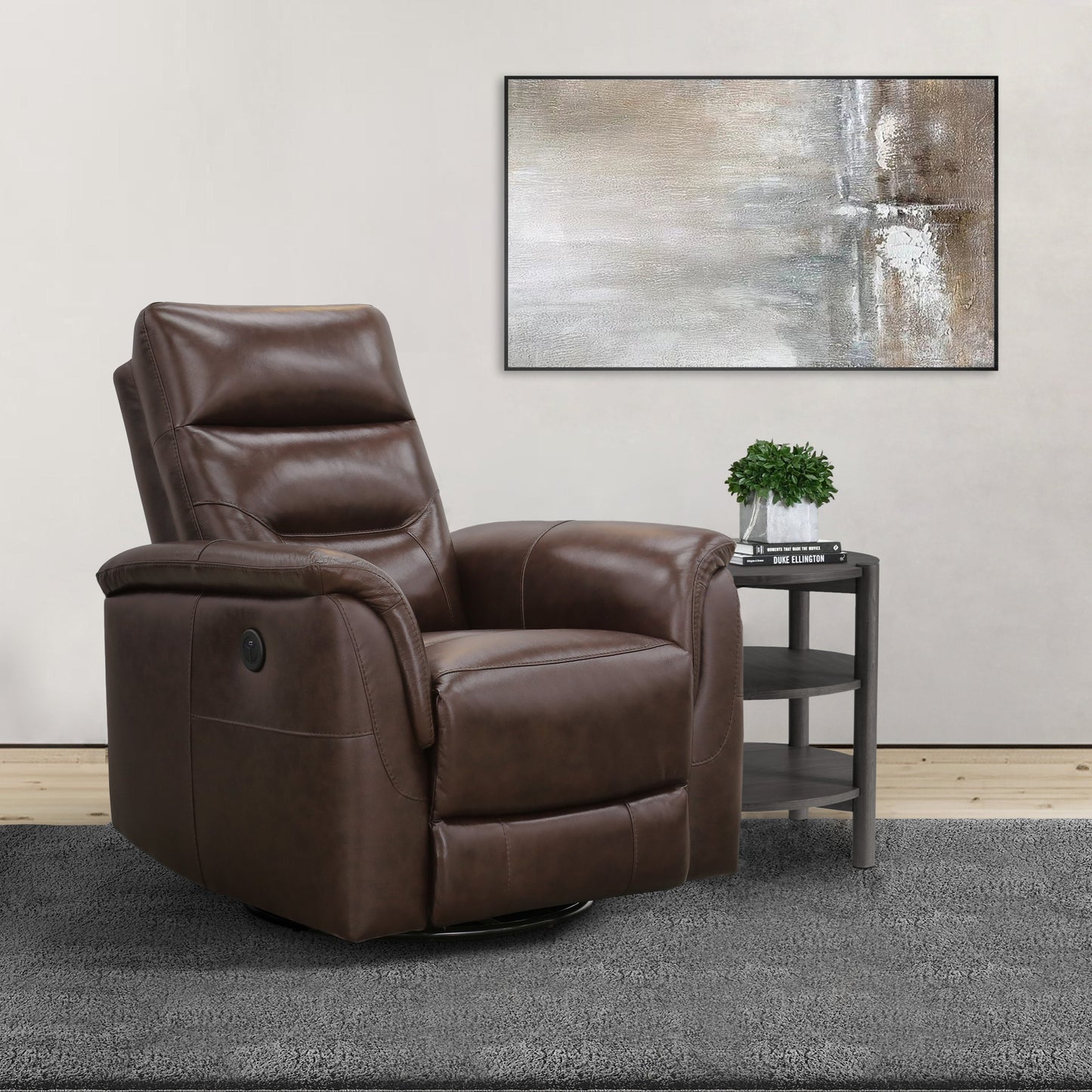 Fauteuil inclinable électrique Palermo® en cuir - Marron