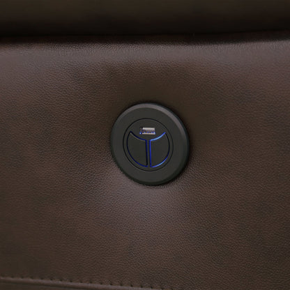 Fauteuil inclinable électrique Palermo® en cuir - Marron