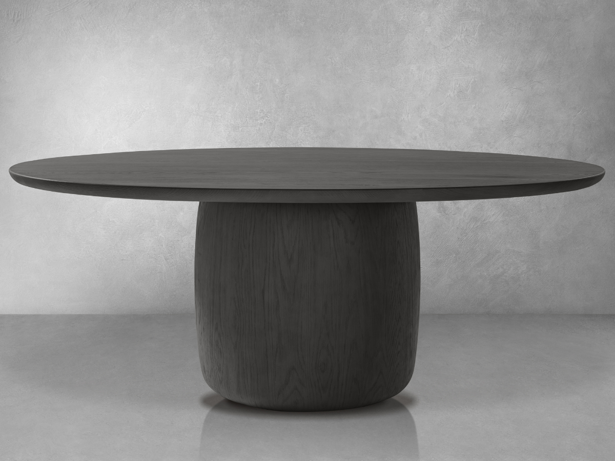 Table de salle à manger ovale Pauline en chêne noir de JoJo Fletcher (78 pouces)