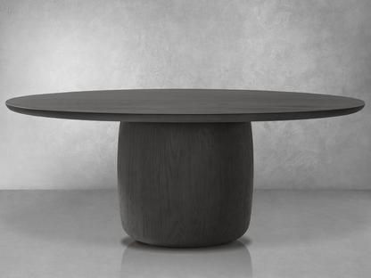 Table de salle à manger ovale Pauline en chêne noir de JoJo Fletcher (78 pouces)