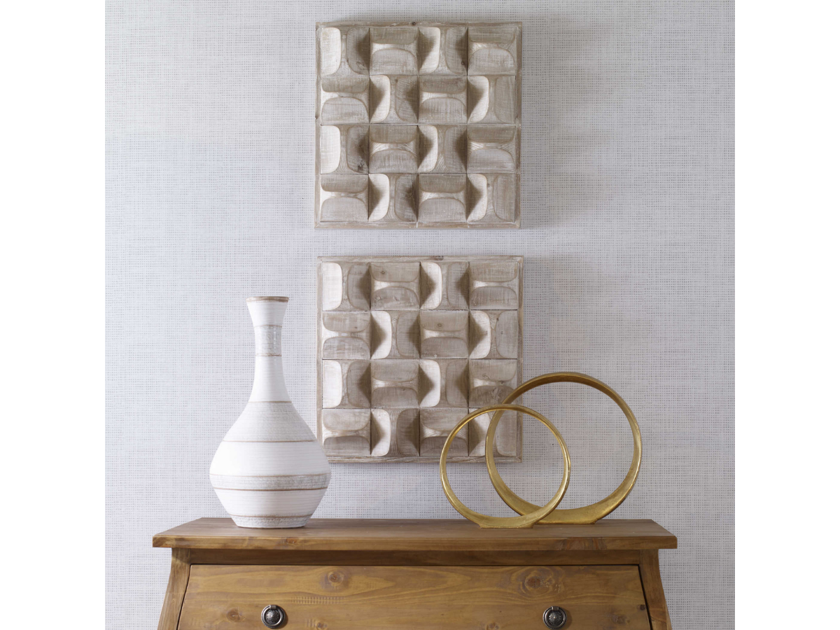 Décoration murale en bois Pierce d'Abbyson Home, naturelle