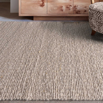 Tapis d'intérieur Abbyson Home Lovelle Ivory en laine douce 180 x 270 cm