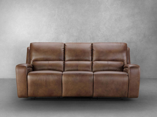 Canapé inclinable électrique en cuir Raymond - Camel