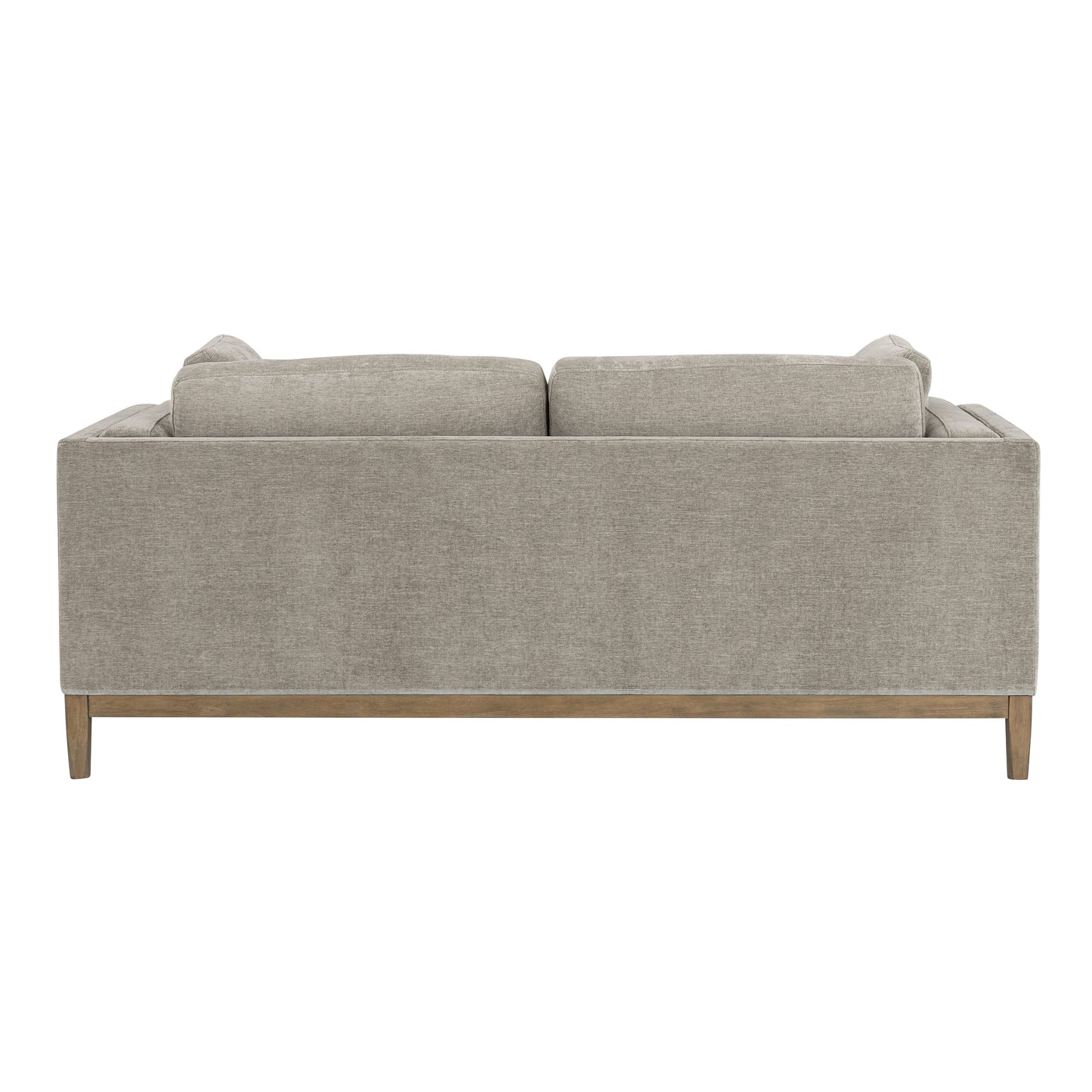 Canapé en tissu Renee avec base en bois, gris