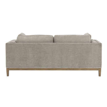 Canapé en tissu Renee avec base en bois, gris